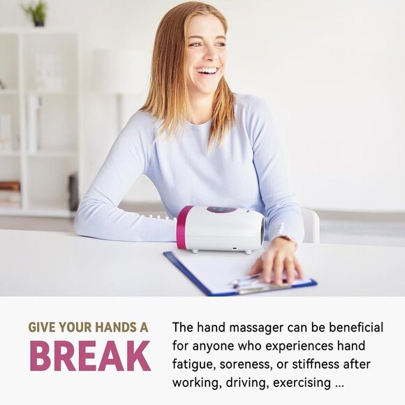 Fit King Hand Massager Heat Circulation Cordless Rose Red Pink White New Sealed - Picture 11 of 11